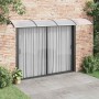 Marquesina de puerta policarbonato negro 400x100 cm