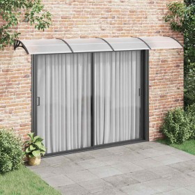 Marquesina de puerta policarbonato negro 400x100 cm