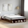 Estructura de cama madera de ingeniería marrón roble 150x200 cm