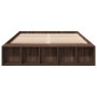 Estructura de cama madera de ingeniería marrón roble 150x200 cm