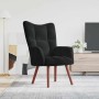 Sillón de relax de terciopelo negro