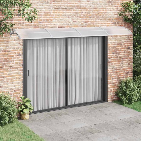 Marquesina de puerta policarbonato gris 400x100 cm