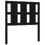 Bed frame with black solid wood headboard 100x200 cm by vidaXL, Beds and slatted bases - Ref: Foro24-3192225, Price: 136,56 €...