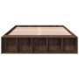 Estructura de cama madera de ingeniería marrón roble 120x200 cm
