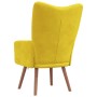 Sillón de relax de terciopelo amarillo mostaza