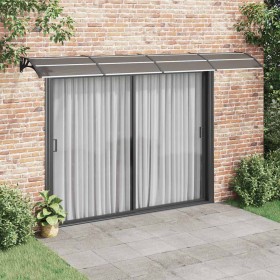 Marquesina de puerta policarbonato negro 400x100 cm