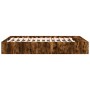 Estructura de cama madera de ingeniería roble ahumado 140x190cm