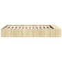 Estructura de cama madera de ingeniería roble Sonoma 135x190 cm