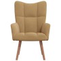 Sillón de relax de terciopelo marrón