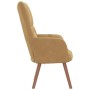 Sillón de relax de terciopelo marrón