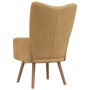 Sillón de relax de terciopelo marrón