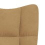 Sillón de relax de terciopelo marrón