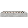 Estructura de cama madera de ingeniería gris hormigón 135x190cm