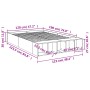 Estructura de cama madera de ingeniería marrón roble 120x190 cm