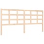 Bed frame with solid wood headboard 200x200 cm by vidaXL, Beds and slatted bases - Ref: Foro24-3192121, Price: 142,82 €, Disc...