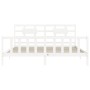 Weißer Massivholzbettrahmen mit Kopfteil 200x200 cm von vidaXL, Betten und Lattenroste - Ref: Foro24-3192577, Preis: 159,90 €...