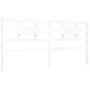 White solid wood bed frame with headboard 200x200 cm by vidaXL, Beds and slatted bases - Ref: Foro24-3192577, Price: 157,54 €...