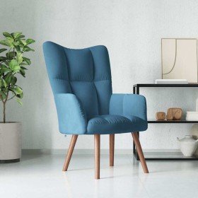 Sillón de relax de terciopelo azul en Sillones | Comprar online en Foro24