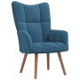 Sillón de relax de terciopelo azul