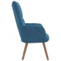 Sillón de relax de terciopelo azul