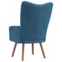 Sillón de relax de terciopelo azul