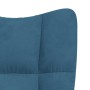 Sillón de relax de terciopelo azul