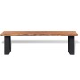 Bank aus massivem Akazienholz, 145 cm von vidaXL, Bänke für Hallen und Lager - Ref: Foro24-245687, Preis: 176,45 €, Rabatt: %