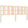 Bed frame with solid wood headboard 200x200 cm by vidaXL, Beds and slatted bases - Ref: Foro24-3192251, Price: 151,70 €, Disc...