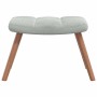 Sillón de relax con taburete de terciopelo gris claro
