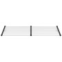 Marquesina puerta policarbonato negro y transparente 239x90 cm