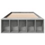 Estructura de cama madera de ingeniería gris hormigón 75x190 cm