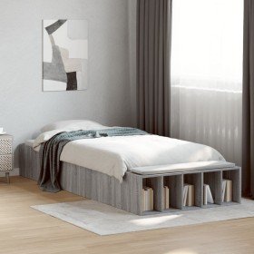 Estructura de cama madera de ingeniería gris Sonoma 75x190 cm en Camas y somieres | Comprar online en Foro24