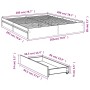 Estructura cama con cajones madera ingeniería blanca 200x200 cm