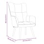 Sillón de relax con taburete terciopelo gris oscuro