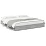 Cama con cajones madera ingeniería gris Sonoma 180x200 cm