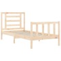 Estructura de cama con cabecero madera maciza 90x200 cm de vidaXL, Camas y somieres - Ref: Foro24-3192866, Precio: 88,20 €, D...