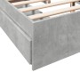 Cama con cajones madera ingeniería gris hormigón 160x200 cm