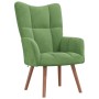 Sillón de relax con taburete de terciopelo verde claro