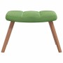 Sillón de relax con taburete de terciopelo verde claro