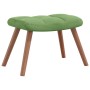 Sillón de relax con taburete de terciopelo verde claro