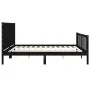 Bettgestell mit schwarzem Massivholzkopfteil 200x200 cm von vidaXL, Betten und Lattenroste - Ref: Foro24-3192775, Preis: 222,...
