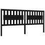 Bed frame with black solid wood headboard 200x200 cm by vidaXL, Beds and slatted bases - Ref: Foro24-3192450, Price: 221,59 €...