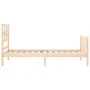 Bed frame with solid wood headboard by vidaXL, Beds and slatted bases - Ref: Foro24-3192521, Price: 92,35 €, Discount: %