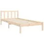 Bed frame with solid wood headboard by vidaXL, Beds and slatted bases - Ref: Foro24-3192521, Price: 92,35 €, Discount: %
