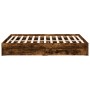 Cama con cajones madera de ingeniería roble ahumado 140x200 cm