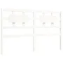 Estructura de cama con cabecero madera maciza blanco 160x200 cm de vidaXL, Camas y somieres - Ref: Foro24-3192567, Precio: 14...