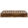 Cama con cajones madera de ingeniería roble ahumado 140x190 cm