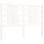 Double bed frame with white solid wood headboard by vidaXL, Beds and slatted bases - Ref: Foro24-3192787, Price: 132,24 €, Di...
