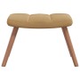 Sillón de relax con taburete terciopelo marrón