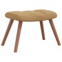 Sillón de relax con taburete terciopelo marrón